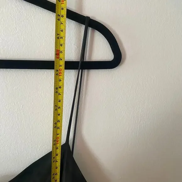 Djerf Avenue Black Maxi Dress Strappy Silky Going Out Party Sexy Women's size XL - Picture 10 of 11